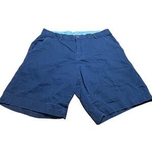 Chaps Dark Blue Flat Front Shorts